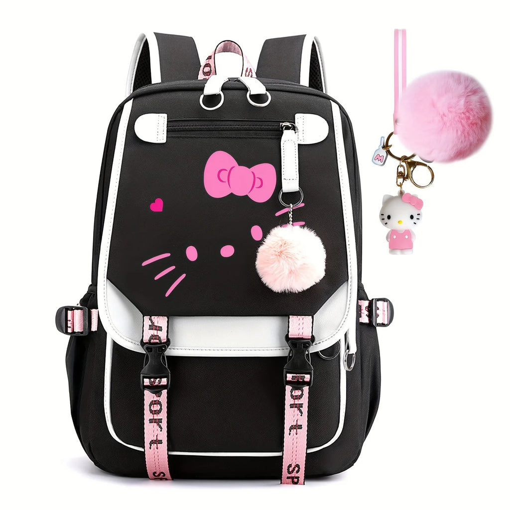 Kuromi Cartoon Backpack Hello Kitty Large Capacity Cute Laptop Travel Bag Shoulder Handbag for Student
