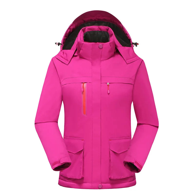 Intelligent Heating Jacket Men Women Electric Thermal Warm Winter Coat Charging Heated Windproof Outdoor Sports Skiing Jacket