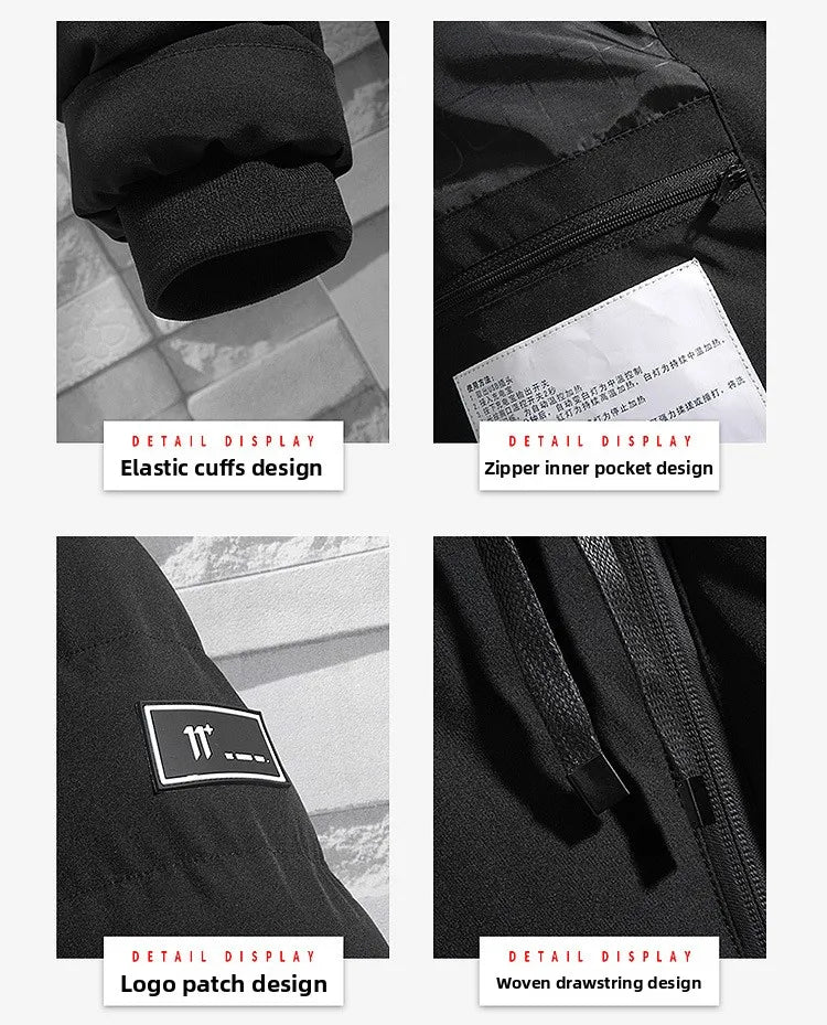 Smart Heating Cotton Jacket for Men with USB Hood Electric Thermal Constant Temperature Clothing Warm Polyester Inner Fabric