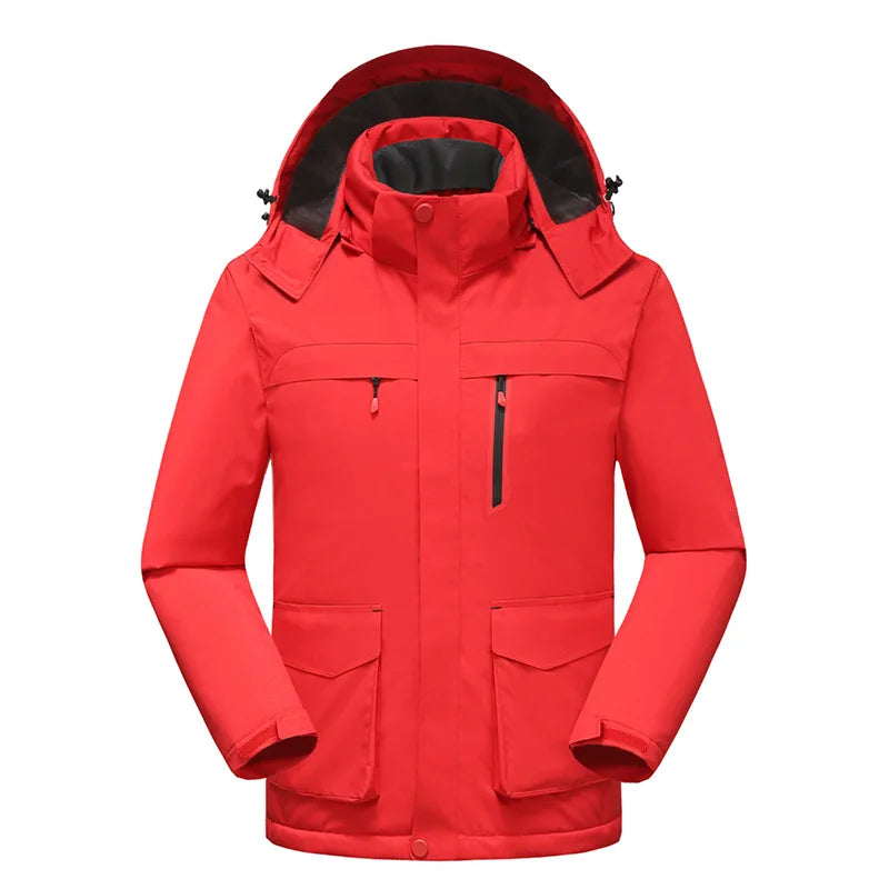 Intelligent Heating Jacket Men Women Electric Thermal Warm Winter Coat Charging Heated Windproof Outdoor Sports Skiing Jacket