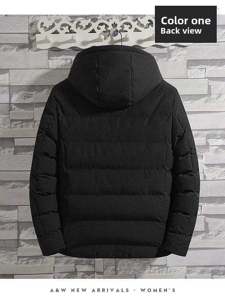 Smart Heating Cotton Jacket for Men with USB Hood Electric Thermal Constant Temperature Clothing Warm Polyester Inner Fabric