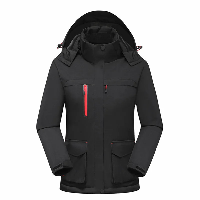 Intelligent Heating Jacket Men Women Electric Thermal Warm Winter Coat Charging Heated Windproof Outdoor Sports Skiing Jacket