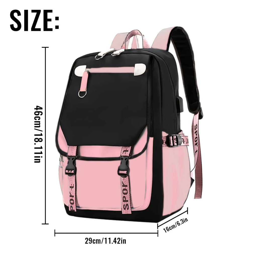 Kuromi Cartoon Backpack Hello Kitty Large Capacity Cute Laptop Travel Bag Shoulder Handbag for Student