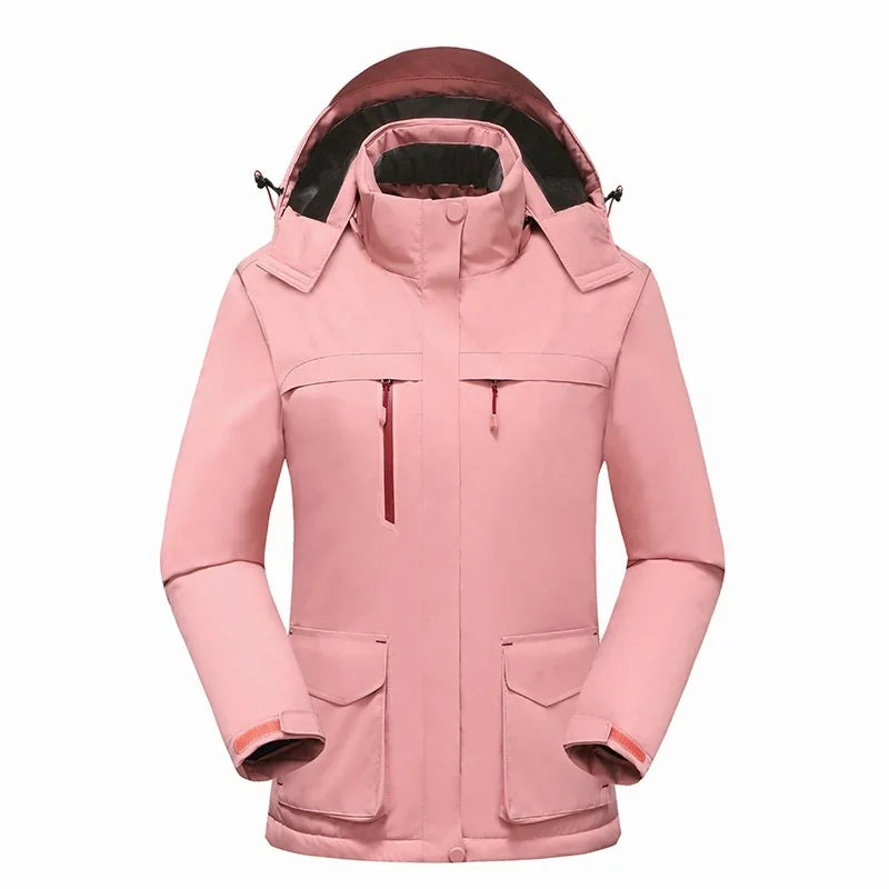 Intelligent Heating Jacket Men Women Electric Thermal Warm Winter Coat Charging Heated Windproof Outdoor Sports Skiing Jacket
