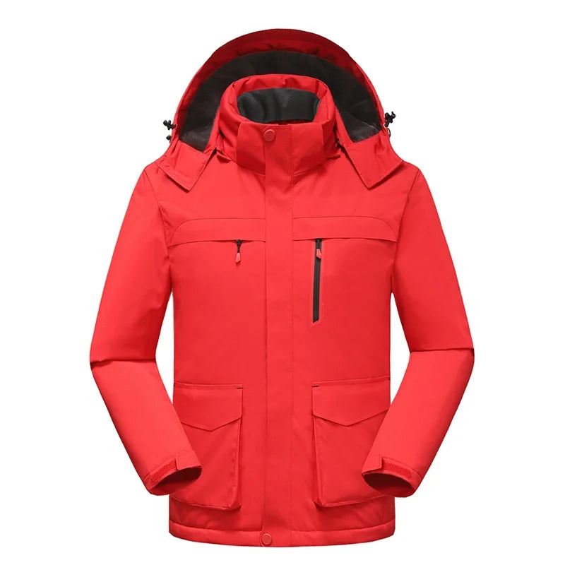 Intelligent Heating Jacket Men Women Electric Thermal Warm Winter Coat Charging Heated Windproof Outdoor Sports Skiing Jacket