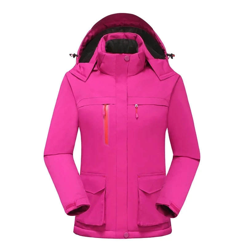 Intelligent Heating Jacket Men Women Electric Thermal Warm Winter Coat Charging Heated Windproof Outdoor Sports Skiing Jacket