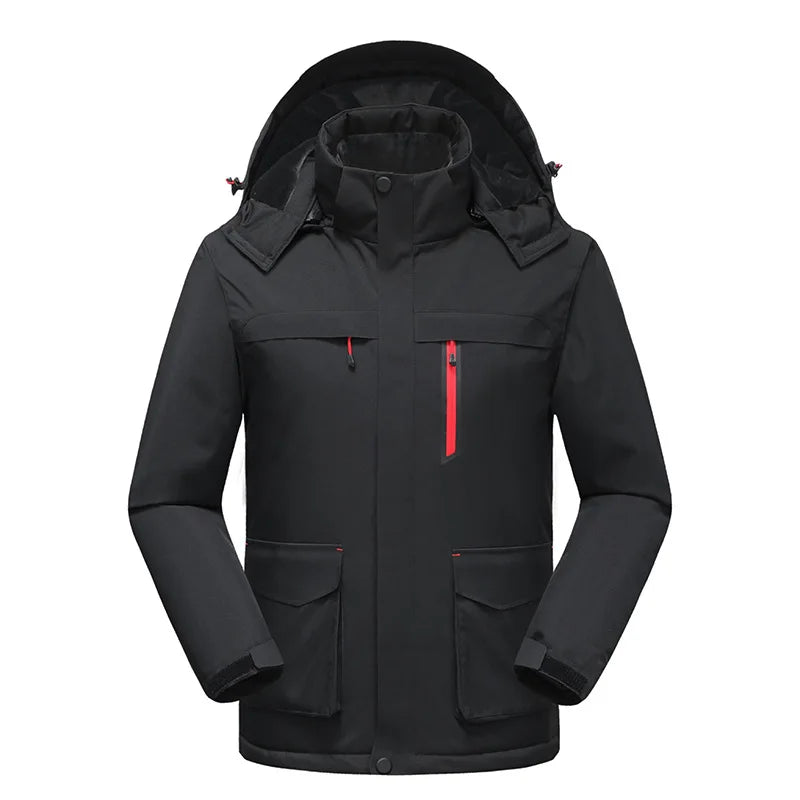 Intelligent Heating Jacket Men Women Electric Thermal Warm Winter Coat Charging Heated Windproof Outdoor Sports Skiing Jacket