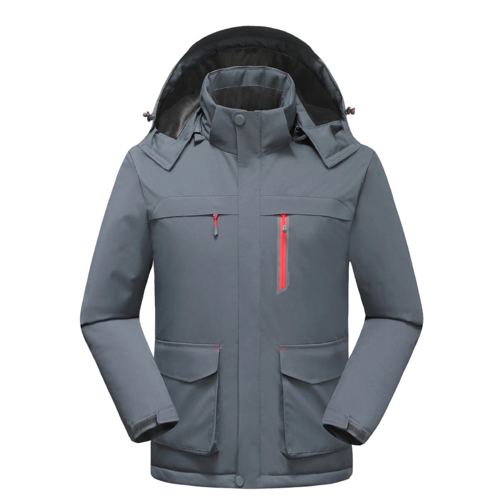 Intelligent Heating Jacket Men Women Electric Thermal Warm Winter Coat Charging Heated Windproof Outdoor Sports Skiing Jacket