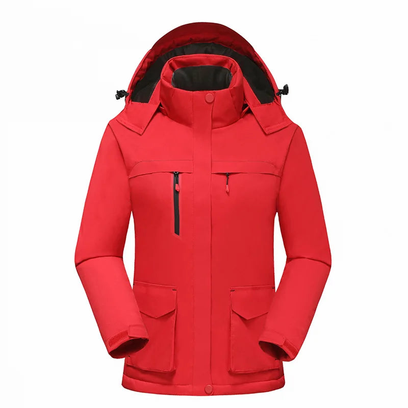 Intelligent Heating Jacket Men Women Electric Thermal Warm Winter Coat Charging Heated Windproof Outdoor Sports Skiing Jacket